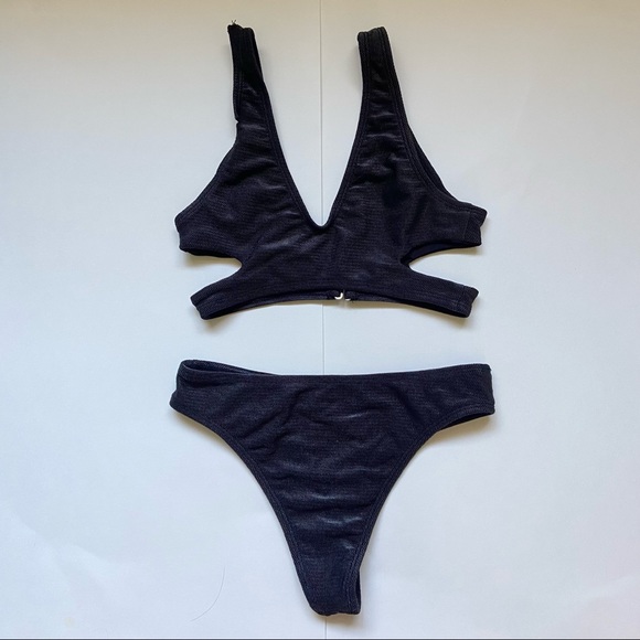 Dolls Kill Other - Dolls Kill Black cut out two piece bikini swimsuit size sz small